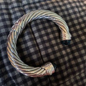 David Yurman Hampton and Diamond 10mm bracelet